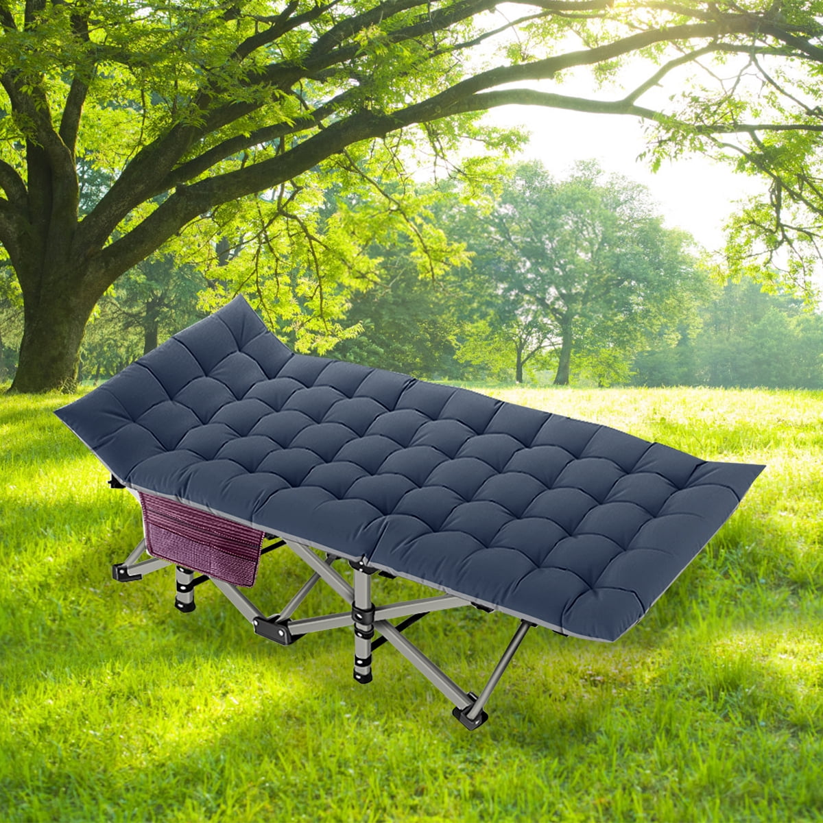 ABORON Folding Camping Cot for Adults Heavy Duty Cots with Carry Bag