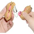 thumbnail image 3 of LISHI 2 Pack Fidget Toy Squeeze Peanut Keychain Stress Relief Bean Keyring Backpack Ornament, 3 of 5