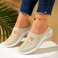 thumbnail image 3 of Mepaouo Women Orthopedic Mule Sneakers Woven Breathable Running Shoes Arch Support Walking Slides, 3 of 8