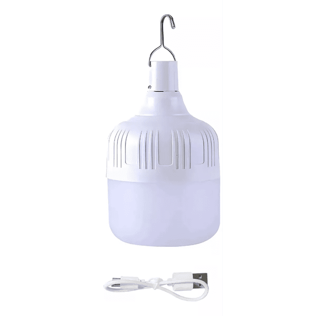 Lámpara Foco Led Portatil Recargable Emergencia Usb Blanco