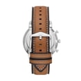 thumbnail image 2 of Fossil Reloj cronógrafo de cuero y acero inoxidable de cuarzo neutro para hombre Color: plateado/verde marrón (Modelo: FS5963), 2 of 7