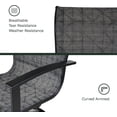 thumbnail image 4 of Grand Patio Outdoor Swivel Dining Set of 7 with 6 Padded Swivel Dinning Chairs and 1 Woodgrain Steel Table, Black&Gray, 4 of 6