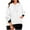 White, variant on Womens Color Block Sweatshirt Plus Size Round Neck Long Sleeve Drawstring Hoodies Casual Loose Pullover Tops With Pocket
