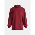 thumbnail image 5 of Time and Tru Women's Ottoman Ribbed Pullover Top with Long Sleeves, Size XS-XXXL, 5 of 5