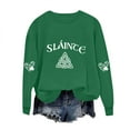 thumbnail image 2 of Uootdi St. Patrick's Day Sweatshirt for Women Crewneck Cute Shamrock Graphic Long Sleeve Shirts for Women Lucky Leaf Irish Shamrock Pullover Shirts Tops Gift, 2 of 4