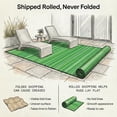 thumbnail image 5 of Fab Habitat Outdoor Rug - Waterproof, Fade Resistant, Crease-Free - Premium Recycled Plastic - Striped - Porch, Deck, Balcony, Mudroom, Laundry Room, Patio - Cancun - Green - 3 x 5 ft, 5 of 10