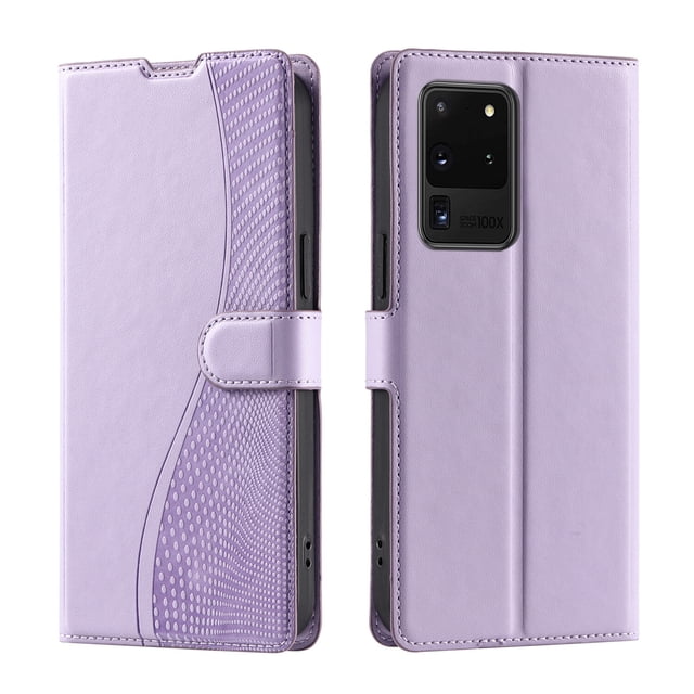 Samsung Galaxy S20 Ultra 5G Étui, Portefeuille en Cuir Pu Couverture Rabattable Porte-Cartes Support Magnétique