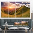 thumbnail image 1 of Sunrise Over Green Mountains - Landscape Photo Canvas Art Print, 1 of 3