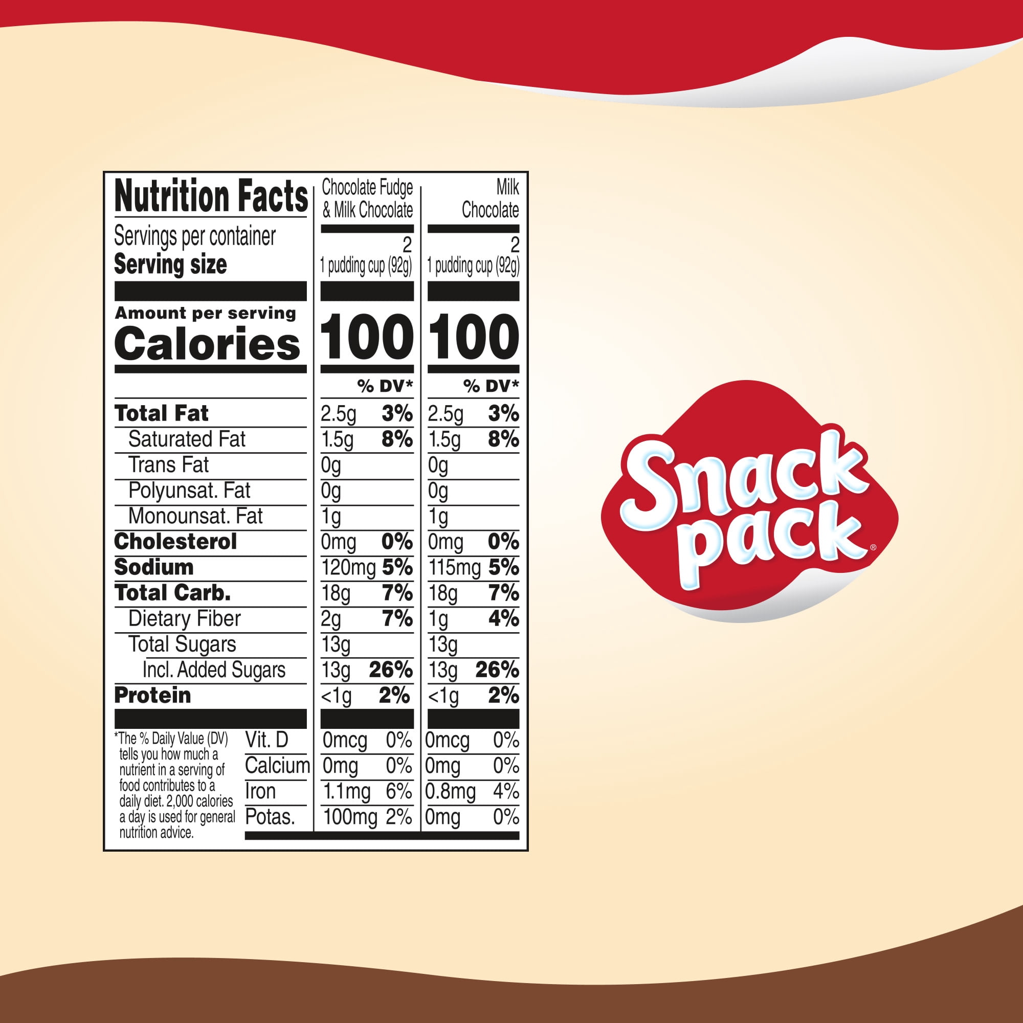 (8 pack) Snack Pack Milk Chocolate and Chocolate Fudge & Milk Chocolate Pudding, 3.25 oz Pudding Cups, 4 Count