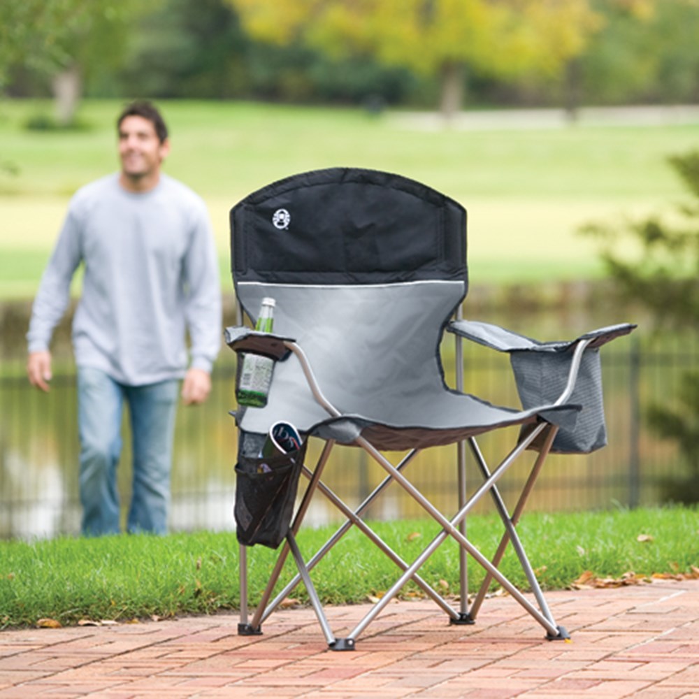 Coleman Portable Camping Quad Chair with 4-Can Cooler, Adult - image 2 of 4