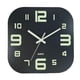 thumbnail image 2 of Reloj de pared moderno de 30 cm de madera, silencioso, decorativo, con luz nocturna y pilas. Número BlackFounder, 2 of 9