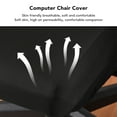thumbnail image 4 of Cubierta De Silla De Juego, Cómoda Cubierta De Silla De Computadora El Estiramiento Negro Con Cubiertas De Reposabrazos Para La Oficina, 4 of 7