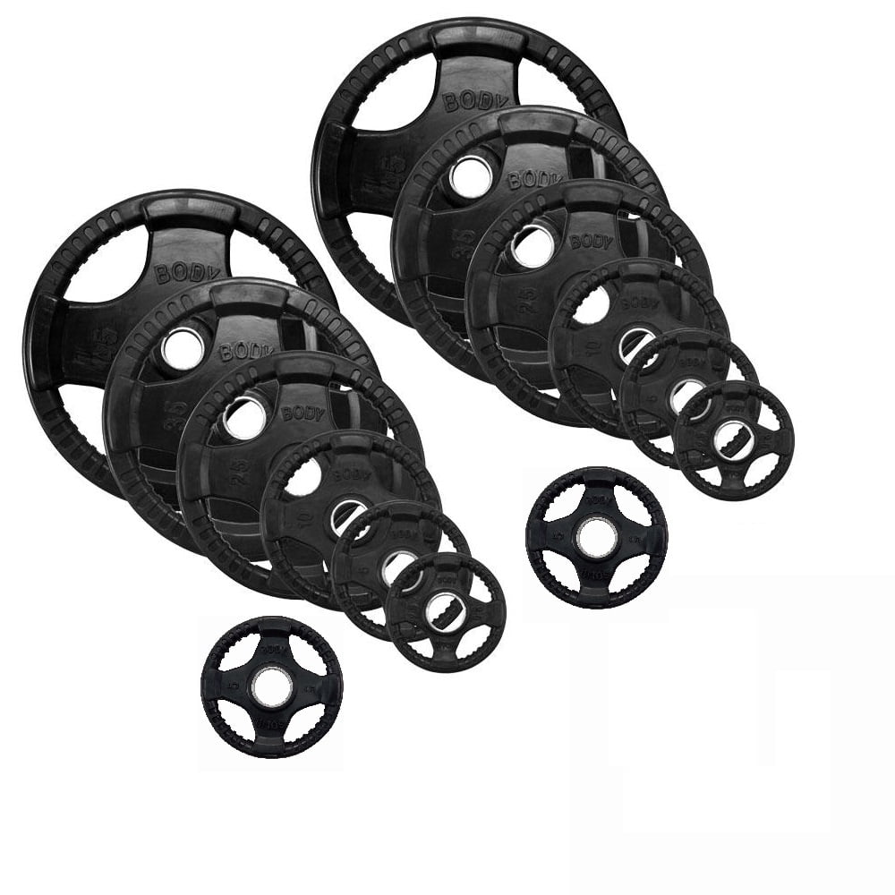 Body-Solid ORST255 - 255 lb. Rubber Grip Olympic Set (plates only)
