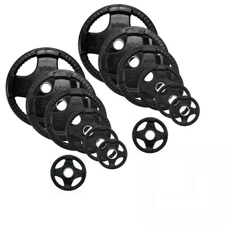 - Body Solid ORST255 Rubber Grip Olympic 255lb Weight Set