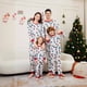 thumbnail image 2 of Pijama para padres e hijos de Navidad, otoño/invierno 2024, nuevo conjunto para el hogar con estampado floral blanco, 2 of 5