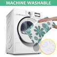 thumbnail image 6 of Teal Daisy Flower Pattern Square Tablecloth,Waterproof Square Table Cover,Wipeable Spillproof Washable Table Cover for Home Kitchen Party Decor 52"x52"(132x132cm), 6 of 6