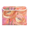 thumbnail image 7 of Yayeee Collapsible Cube Storage Bin with Lid Fabric Closet Decorative Basket with Handles, Abstract Pink Flowers, 7 of 7