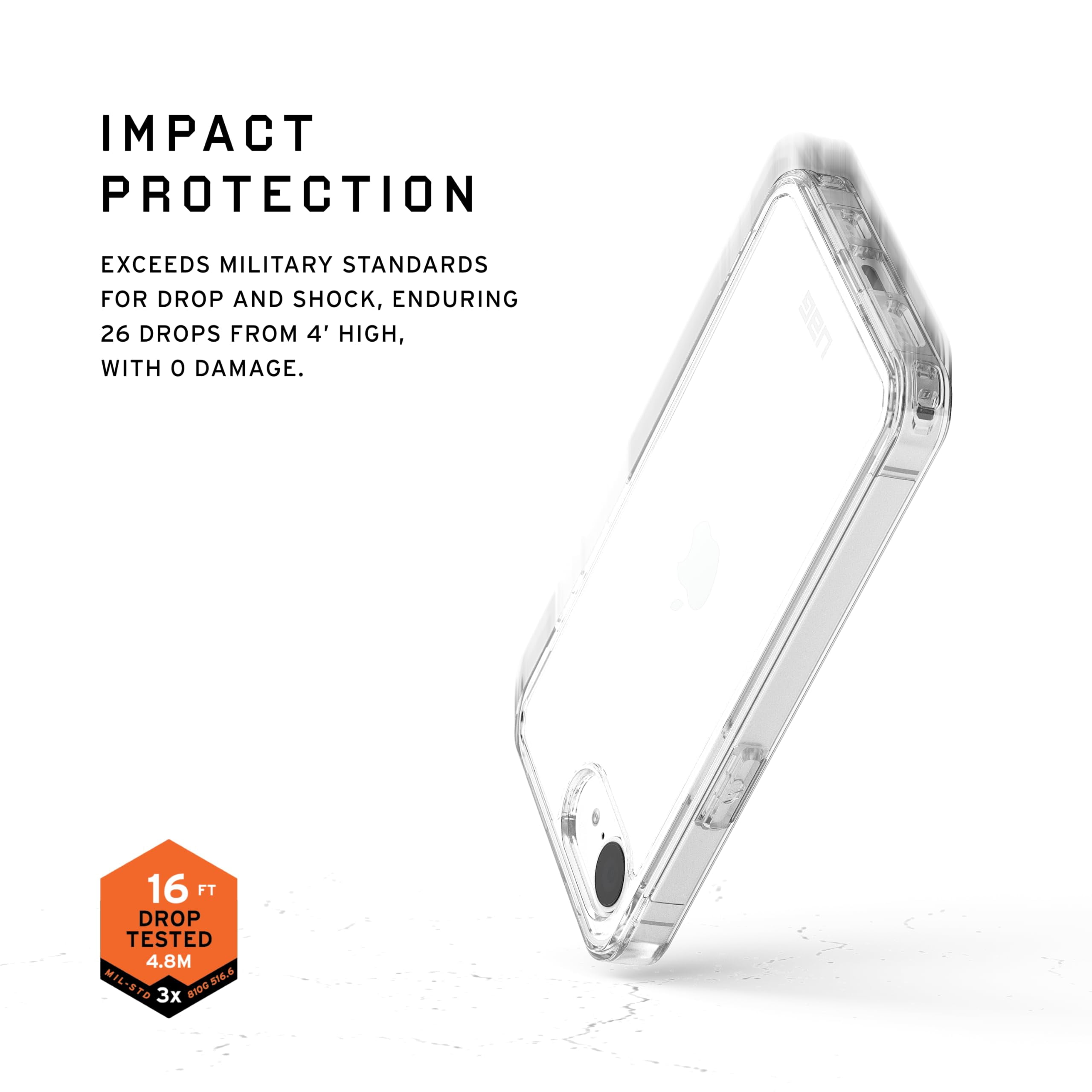 UAG iPhone 17e / iPhone 16e Case Plyo - Anti-Yellowing Rugged Military Grade Drop Proof Protective Cover, Ice