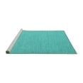 thumbnail image 2 of Ahgly Company Machine Washable Indoor Rectangle Abstract Turquoise Blue Contemporary Area Rugs, 3' x 5', 2 of 4