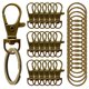 thumbnail image 1 of Ganchos para llaveros con llaveros, 100 unidades, para manualidades, 1 of 6