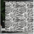 thumbnail image 3 of Ambesonne Black White Shower Curtain, Wild Zebra Lines, 69"Wx84"L, Black White, 3 of 4
