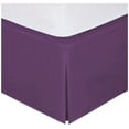 thumbnail image 1 of Fancy Collection 14” Inch Drop Tailored Pleated Bed Skirt Full Size Solid Dark Purple New, 1 of 1