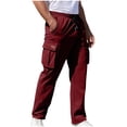 thumbnail image 1 of WEAIXIMIUNG Work Overalls Men Fr Men's Oversized Retro Pocket Drawstring Straight Tube Workwear Pants Casual Pants Jogging, 1 of 7