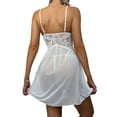 thumbnail image 3 of DYMADE Womens Lace Babydoll Sexy Chemise V Neck Mesh Lingerie Sleepshirt, 3 of 4