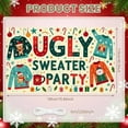 thumbnail image 2 of Festive Sweater Ugly Holiday Party Banner Decorative Design Reindeer Snowman Christmas Gift Background for Christmas Party Festive Gathering Indoor Decor, 2 of 9