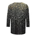 thumbnail image 5 of Sequins Graphic Tshirts for Womens Plus Size 3/4 Sleeve Tops Dressy Casual Crewnek Summer Tee Tunic, 5 of 5