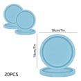 thumbnail image 2 of 20 Pcs Light Blue Paper Plates, 7 Inch Pastel Disposable Dinnerware for 20 Guests, Solid Color Dessert Plates for Baby Shower Birthday Party Supplies, 2 of 6