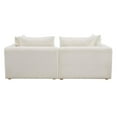 thumbnail image 2 of Pemberly Row Handmade Contemporary Cream Upholstered Loveseat, 2 of 4