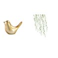 thumbnail image 1 of Figura de pájaros,Figura de pájaro dorado,decoración del hogar,estatua de animal,Adhesivo de pared,Pegatinas de pared de vides colgantes para dormitorio,Calcomanía de pared con hojas de, 1 of 8