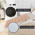thumbnail image 3 of Memory Foam Bath Mat Non Slip Bathroom Rug, Beige Shower Floor Mat Super Absorb Machine Washable, Quick Dry Cozy Velvety Bath Rugs for Bathroom Toilet Bedroom (Beige, 50cm*80cm), 3 of 7