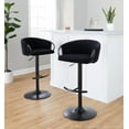 thumbnail image 3 of Claire Adjustable Bar Stool, Black Bar Stools, Bar Chairs, Swivel Bar Stools, Bar Stools Set of 2, Bar Height Stools Black, Gold Bar Stools (Black Metal, Black Velvet), 3 of 6