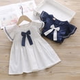 thumbnail image 6 of Bullpiano Baby Girls Dress Toddler Girls' Short Sleeve Dress Princess Dress Summer Beach Wedding Party Dress, 6 of 7