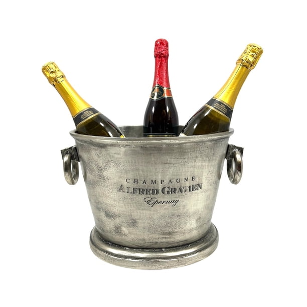 Alfred Gratien Nickel Vintage Champagne Bucket Oval Cooler Traditional