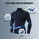 thumbnail image 3 of Camisa deportiva para hombre, polar, cálido, elástico, ajustado, cuello alto, manga larga, cremaller Abanopi Camiseta deportiva para hombre, 3 of 7