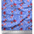 thumbnail image 1 of Soimoi Rayon Fabric Leaves, & Rose Floral Printed Fabric 1 Yard 56 Inch Wide, 1 of 3