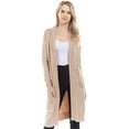 thumbnail image 1 of Women & Plus Long Sleeve Long Line Duster Knit Sweater Open Front Cardigan W/Pocket (S-3XL), 1 of 4