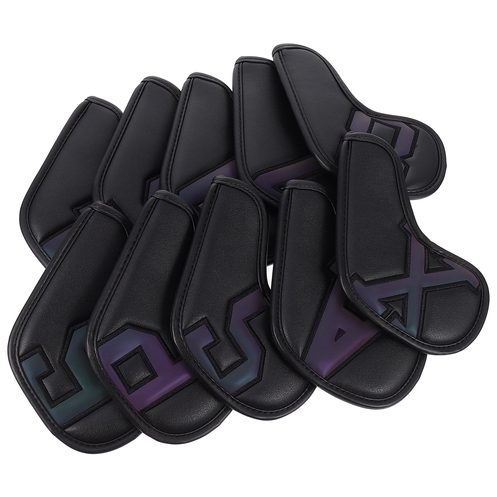 TAILTOSS 10Pcs Golfs Club Covers PU Wear Resistant Sleeve Putter Protector Assorted Colors for Sports Equipment