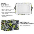 thumbnail image 2 of Yayeee 2 Pack Canvas Storage Basket with Handles for Shelves Fabric Bins Closet Organizer, White Flower Pattern, 2 of 8