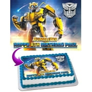 Transformers Bumblebee Edible Cake Image Topper Personalized Birthday Party 1/4 Sheet (8"x10.5")