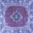 thumbnail image 1 of Ahgly Company Indoor Square Medallion Blue Traditional Area Rugs, 3' Square, 1 of 4