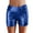 Blue, variant on Women Sequins Shorts Disco Hot Pants Shiny Glitter Jazz Mini Short Stretch Dance