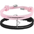 thumbnail image 1 of 1 Set Couple Matching Bracelets, Bf And Gf Bracelets, Best Friend Bracelet,stretch Adjustable Braid Bead Bracelets Christmas Birthday Valentines Day, 1 of 4