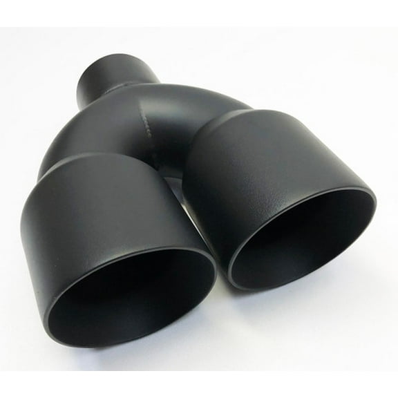 Exhaust Tip 3.00" Inlet 3.50" Outlet 9.50" long WDDWRP3500950-300-MBK-SS Dual Round Slant Matte Black 304 Stainless Steel Wesdon Exhaust Tip