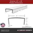 thumbnail image 2 of CABINET HERO Slimline - .. Slip on Cabinet Door .. Protector Edge Guard - .. Clear - Â¾â€ Thick .. - 18â€ Length (Pack .. of 4), 2 of 3