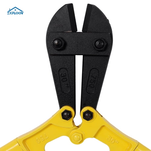 30" Heavy-Duty Bolt Cutter, Ergonomic Soft Rubber Grip, Yellow Steel Cutter for Fence, Steel Wire, Chain, Medium Padlocks