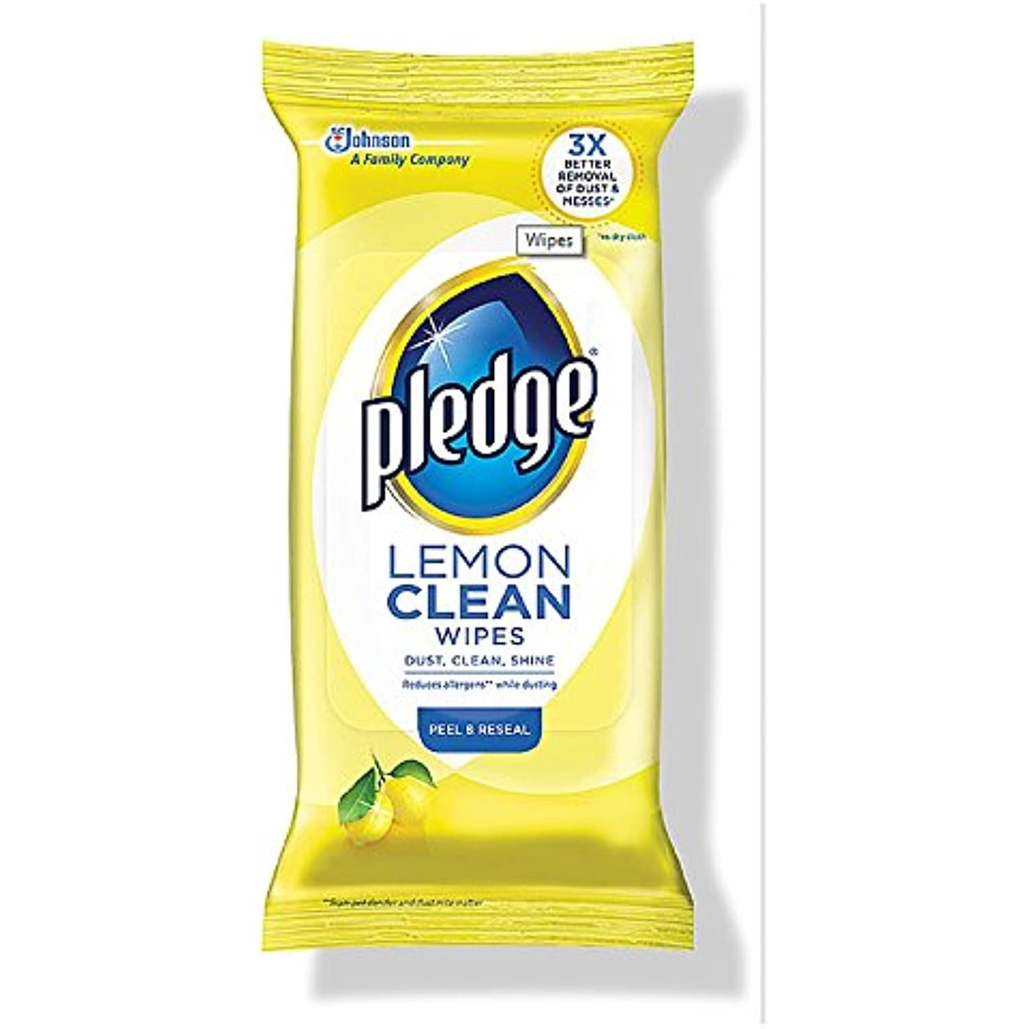 Pledge Lemon Wipes, 24 Count